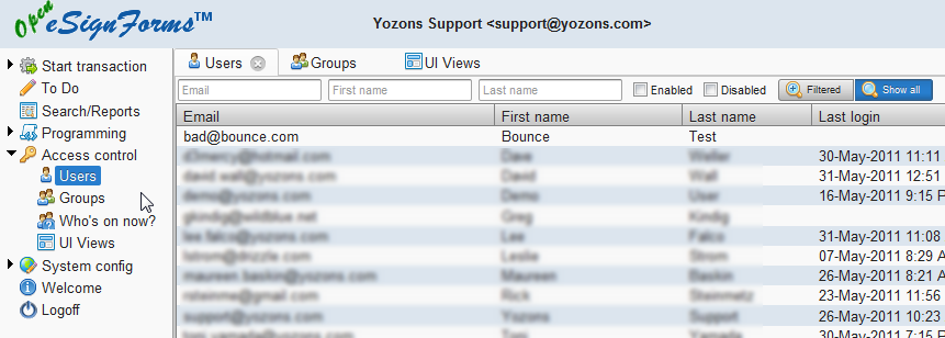 Groups and Users