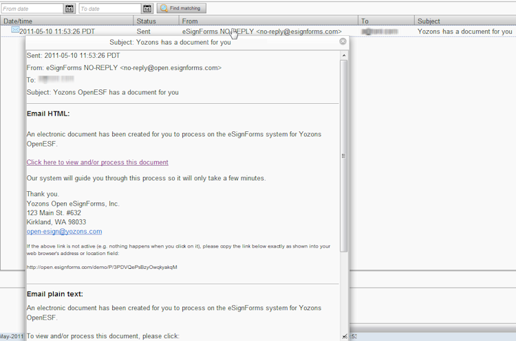 email notifications