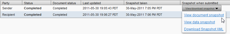 View document or data
