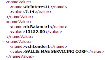 xml data